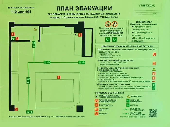 Секционный план эвакуации Секционный план эвакуации